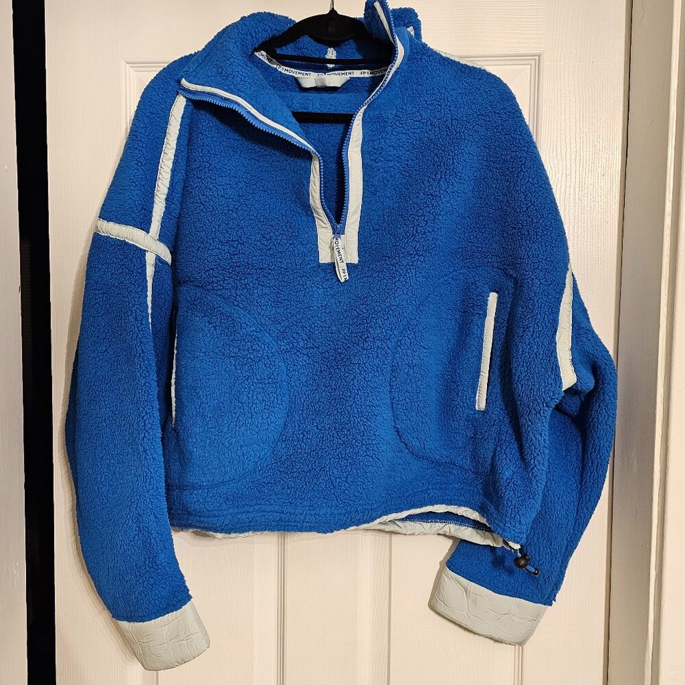 Free People Mountain High Half-Zip Cropped Fleece NWOT